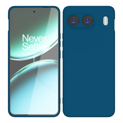 Mobizang Matte Protective Lens Flexible Back Cover for OnePlus Nord 4 | Slim Silicone with Soft Lining Shockproof Full Body Bumper Case (Blue)