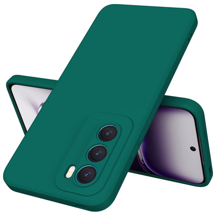Mobizang Matte Protective Lens Flexible Back Cover for Oppo Reno 12 (5G) | Slim Silicone with Soft Lining Shockproof Full Body Bumper Case (Green)