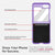 Mobizang Textured Grip Hinge Protection Back Cover for Samsung Galaxy Z Flip6 / Z Flip 6 | with [Inbuilt Glass] Full Body Shockproof Hard Back Case (Purple)