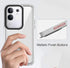 Mobizang Warrior Acrylic Clear Back Cover For Vivo T4X 5G | Slim Shockproof [Military Grade Protection] Hybrid Bumper Case (Clear Sides)
