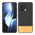 Mobizang Soft Fabric & Leather Hybrid Protective Back Cover for OnePlus 13R | Shockproof Slim Hard Anti Slip Back Case (Black,Brown)