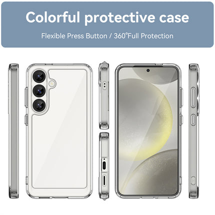 Mobizang Unicorn Acrylic Clear Back Cover For Samsung Galaxy S25 Plus | Slim Shockproof [Military Grade Protection] Hybrid Bumper Case (Clear Sides)