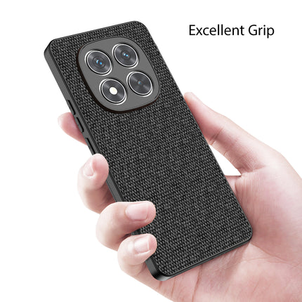 Mobizang Soft Full Fabric Protective Back Case Cover for Redmi Note 14 Pro (5G) | Shockproof Slim Hard Anti Slip Back Case (Black)