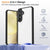 Mobizang Hawkeye Clear Back Cover for Samsung Galaxy S25 | Camera Lens Protector Shockproof Slim Clear Case Cover (Black Sides)