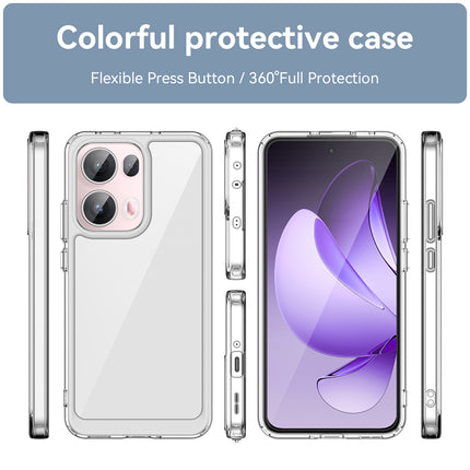 Mobizang Unicorn Acrylic Clear Back Cover For Oppo Reno 13 Pro 5G | Slim Shockproof [Military Grade Protection] Hybrid Bumper Case (Clear Sides)