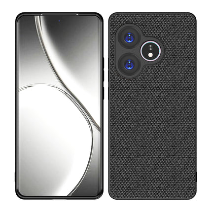 Mobizang Soft Full Fabric Protective Back Case Cover for Realme GT 6 / GT 6T | Shockproof Slim Hard Anti Slip Back Case (Black)