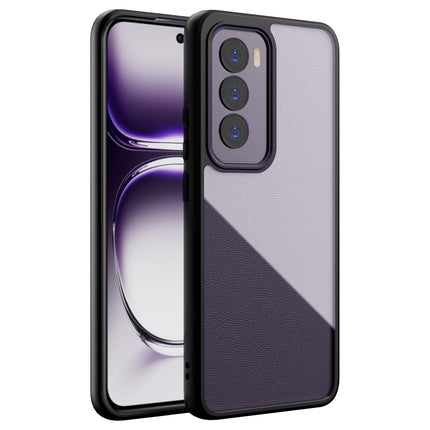 Mobizang Hawkeye Clear Back Cover for Oppo Reno 12 (5G) | Camera Lens Protector Shockproof Slim Clear Case Cover (Black)
