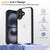 Mobizang Hawkeye Clear Back Cover for Apple iPhone 16 | Camera Lens Protector Shockproof Slim Clear Case Cover (Black Sides)