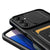 Kapa Bisen Back Cover for Samsung Galaxy A15 (5G) | Inbuilt Camera Slider Ring Stand and Card Pocket Shockproof Slim Bumper Back Case (Black)