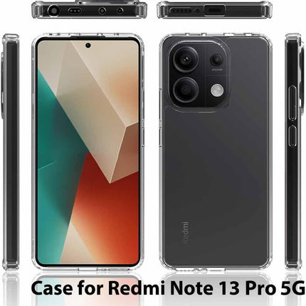 Mobizang Shield Clear Acrylic Back Shock Proof Case Cover for Redmi Note 13 PRO (Transparent)