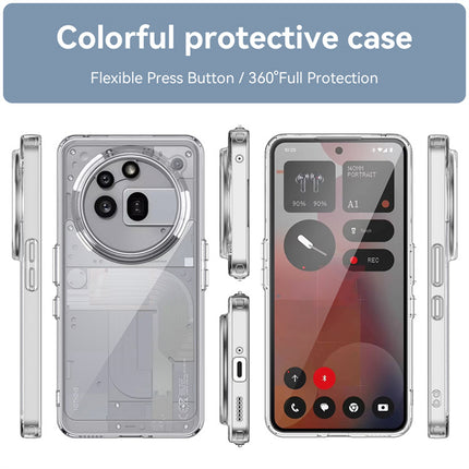 Mobizang Unicorn Acrylic Clear Back Cover For Nothing Phone 3A Pro | Slim Shockproof [Military Grade Protection] Hybrid Bumper Case (Clear Sides)