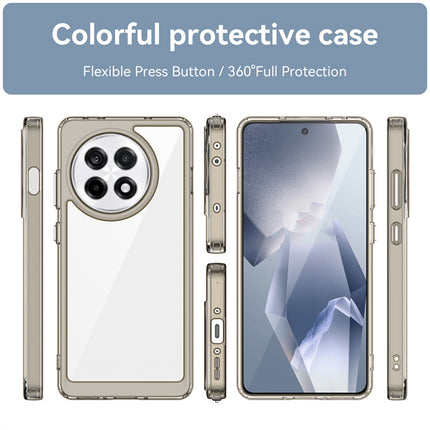 Mobizang Unicorn Acrylic Clear Back Cover For OnePlus 13R | Slim Shockproof [Military Grade Protection] Hybrid Bumper Case (Grey Sides)