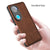 Mobizang Tux Leather Back Cover for Vivo V50 5G | Slim Shockproof Camera Protection Bumper Case (Brown)