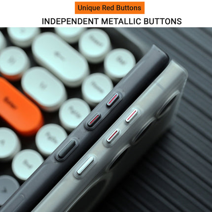 Mobizang Matte Magnetic Wave Grip Back Cover for Samsung Galaxy S25 PLUS | [MagSafe Compatible] Wireless charging, Slim, Metal Buttons, Frosted Back Case (Grey)