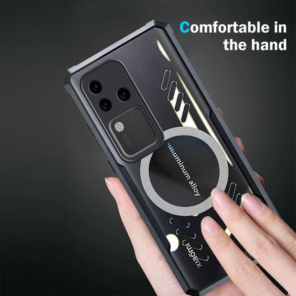 Mobizang Magnetic Heat Dissipation Gaming Back Cover for Vivo V30 Pro (5G) | Slim Shockproof Bumper Case (Black)