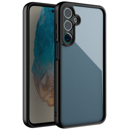 Mobizang Hawkeye Clear Back Cover for Samsung Galaxy M35 (5G) | Camera Lens Protector Shockproof Slim Clear Case Cover (Black)