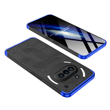 Mobizang Double Dip Full 360 Protection Back Case Cover for Nothing Phone 3A 5G (Black,Blue)
