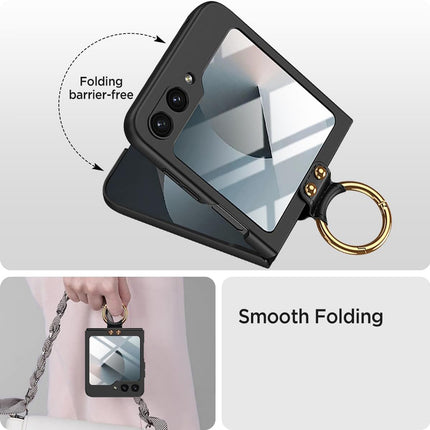 Mobizang Ultra Thin PC Ring Back Case for Samsung Galaxy Flip6 / Z Flip 6 | Shockproof Slim Hard Protective Cover (Black)