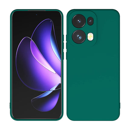 Mobizang Matte Protective Lens Flexible Back Cover for Oppo Reno 13 Pro | Slim Silicone with Soft Lining Shockproof Full Body Bumper Case (Green)