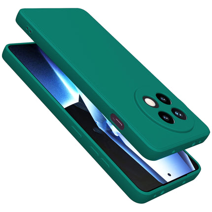 Mobizang Matte Protective Lens Flexible Back Cover for OnePlus 13R | Slim Silicone with Soft Lining Shockproof Full Body Bumper Case (Green)