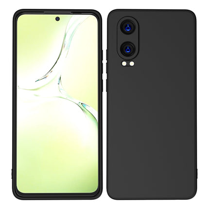 Mobizang Matte Protective Lens Flexible Back Cover for OnePlus Nord CE 4 Lite | Slim Silicone with Soft Lining Shockproof Full Body Bumper Case (Black)