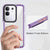 Mobizang Warrior Acrylic Clear Back Cover For Vivo T4X 5G | Slim Shockproof [Military Grade Protection] Hybrid Bumper Case (Purple Sides)