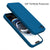 Mobizang Matte Protective Lens Flexible Back Cover for Apple iPhone 16E | Slim Silicone with Soft Lining Shockproof Full Body Bumper Case (Blue)