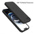 Mobizang Matte Protective Lens Flexible Back Cover for Apple iPhone 16E | Slim Silicone with Soft Lining Shockproof Full Body Bumper Case (Black)