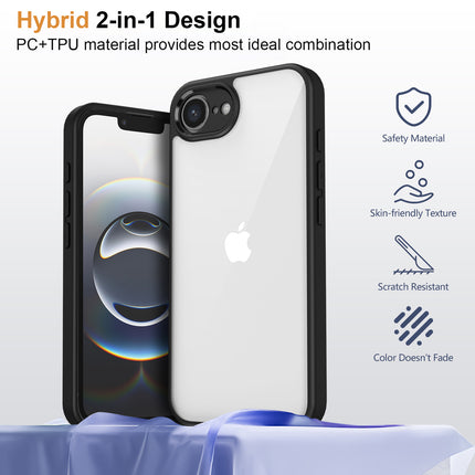 Mobizang Hawkeye Clear Back Cover for Apple iPhone 16E | Camera Lens Protector Shockproof Slim Clear Case Cover (Back Cover)