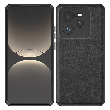 Mobizang Tux Leather Back Cover for Realme GT 7 PRO | Slim Shockproof Camera Protection Bumper Case (Black)