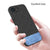 Mobizang Soft Fabric & Leather Hybrid Protective Back Cover for Apple iPhone 16E | Shockproof Slim Hard Anti Slip Back Case (Black,Blue)
