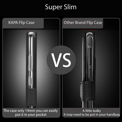 Mobizang Noble Slim Magnetic Leather Flip Case Cover for Xiaomi 15 Ultra | Card Holder Stand Flip Wallet Case (Black)