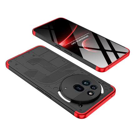 Mobizang Double Dip Full 360 Protection Back Case Cover for Nothing Phone 3A Pro (Red,Black)