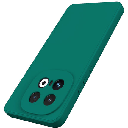 Mobizang Matte Protective Lens Flexible Back Cover for Iqoo 13 (5G) | Slim Silicone with Soft Lining Shockproof Full Body Bumper Case (Green)