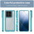 Mobizang Unicorn Acrylic Clear Back Cover For Xiaomi 14 (5G) | Slim Shockproof [Military Grade Protection] Hybrid Bumper Case (Blue Sides)