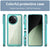 Mobizang Unicorn Acrylic Clear Back Cover For Xiaomi 14 Civi | Slim Shockproof [Military Grade Protection] Hybrid Bumper Case (Blue Sides)