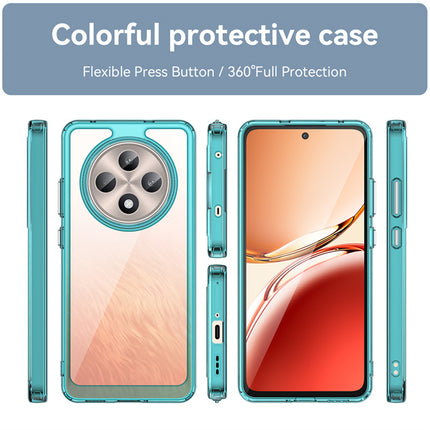 Mobizang Unicorn Acrylic Clear Back Cover For Oppo F27 (5G) | Slim Shockproof [Military Grade Protection] Hybrid Bumper Case (Blue Sides)