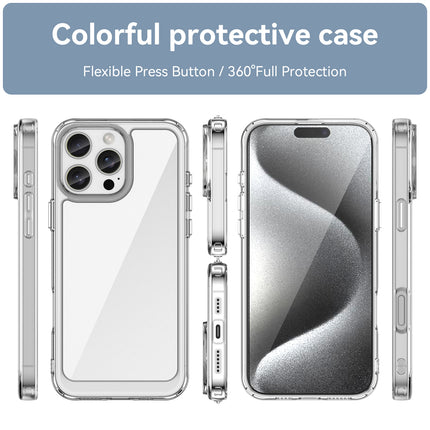 Mobizang Unicorn Acrylic Clear Back Cover For Apple iPhone 16 Pro Max | Slim Shockproof [Military Grade Protection] Hybrid Bumper Case (Clear Sides)