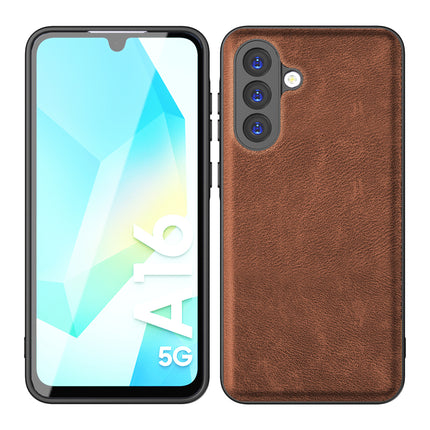 Mobizang Tux Leather Back Cover for Samsung Galaxy A56 | Slim Shockproof Camera Protection Bumper Case (Brown)