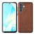 Mobizang Tux Leather Back Cover for Samsung Galaxy A36 | Slim Shockproof Camera Protection Bumper Case (Brown)