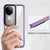 Mobizang Warrior Acrylic Clear Back Cover For Vivo V40E / iQOO Z9S | Slim Shockproof [Military Grade Protection] Hybrid Bumper Case (Purple Sides)