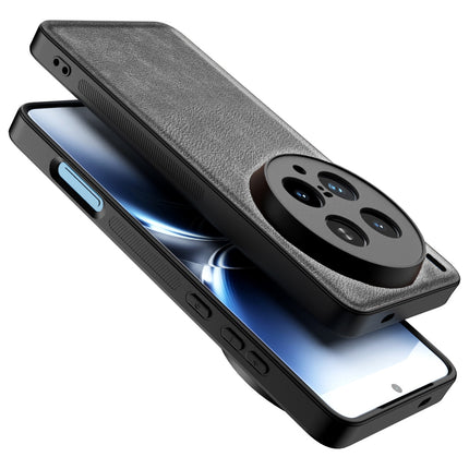 Mobizang Tux Leather Back Cover for Vivo X200 Ultra | Slim Shockproof Camera Protection Bumper Case (Grey)