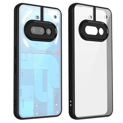 Mobizang Hawkeye Clear Back Cover for Nothing Phone 3A 5G | Camera Lens Protector Shockproof Slim Clear Case Cover (Black Sides)