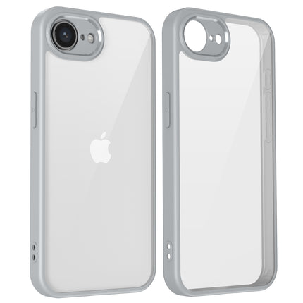Mobizang Hawkeye Clear Back Cover for Apple iPhone 16E | Camera Lens Protector Shockproof Slim Clear Case Cover (Grey Sides)