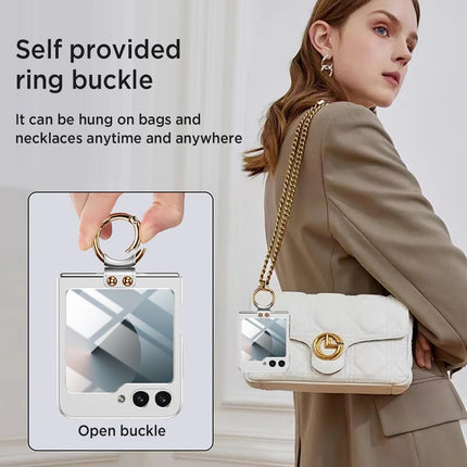 Mobizang Ultra Thin PC Ring Back Case for Samsung Galaxy Flip6 / Z Flip 6 | Shockproof Slim Hard Protective Cover (Silver)