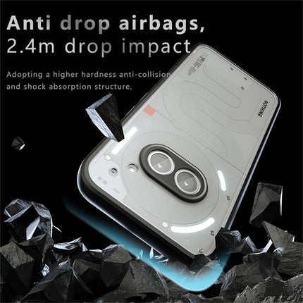Mobizang Shield Frosted Acrylic Back Shock Proof Case Cover for Nothing Phone 2A (Black)