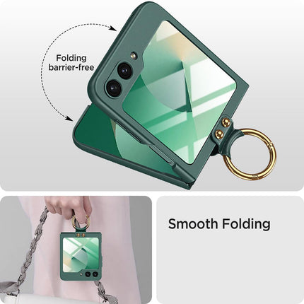 Mobizang Ultra Thin PC Ring Back Case for Samsung Galaxy Flip6 / Z Flip 6 | Shockproof Slim Hard Protective Cover (Green)