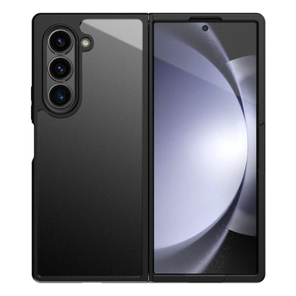 Mobizang Hawkeye Clear Back Cover for Samsung Galaxy Z Fold 6 | Camera Lens Protector Shockproof Slim Clear Case Cover (Black)