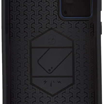Mobizang Armor Slider Back Cover for Samsung Galaxy A55 (5G) | Inbuilt Ring + Camera Slider Shockproof Lens Protection Bumper Back Case (Blue)