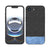 Mobizang Soft Fabric & Leather Hybrid Protective Back Cover for Apple iPhone 16E | Shockproof Slim Hard Anti Slip Back Case (Black,Blue)